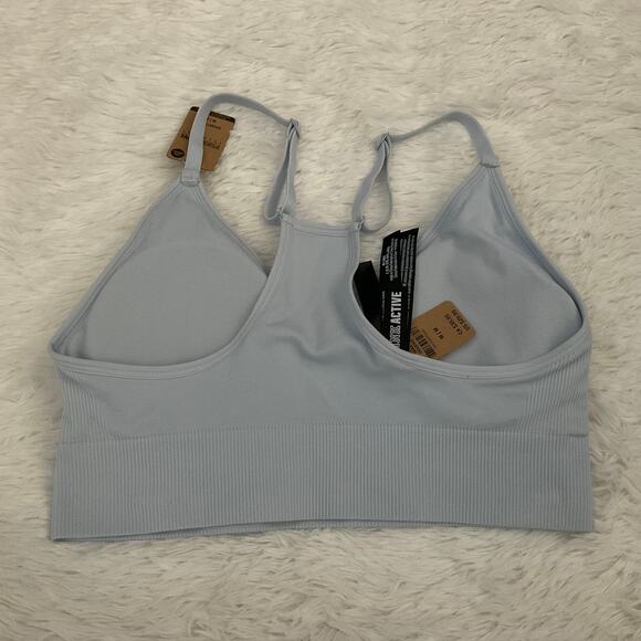 PINK Active Powder Blue Seamless Low Impact Padded Sports Bra - Medium - NEW - Picture 4 of 7